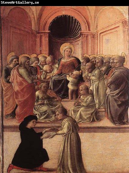 Fra Filippo Lippi Madonna and Child with Saints and a Worshipper